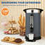 Urne à café commerciale de 120 tasses, distributeur de café à double paroi 18L / 4,8 gallons, grand distributeur de boissons chaudes en acier inoxydable avec contrôle automatique de la température et robinet pour buffet de fête