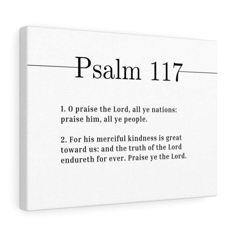 Merciful Kindness Psalm 117 - Wrapped Canvas Print