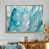 Toile avec cadre flottant or