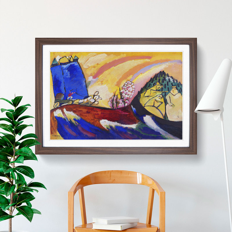 Troika by Wassily Kandinsky - Framed Print, 36cm H x 48cm W x 2cm D, Walnut Framed