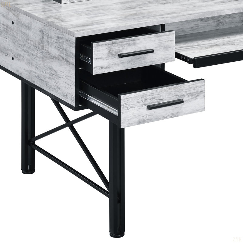 Bureau avec solutions de rangement pour un espace de travail organisé