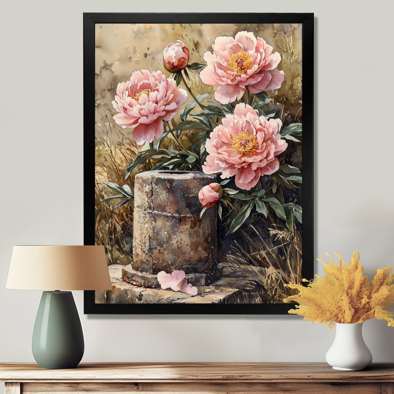 Cervin - Floral Canvas Prints, H 32 po x l 24 po, Noir, noir, noir, noir, Reproduction encadrée d'une seule photo