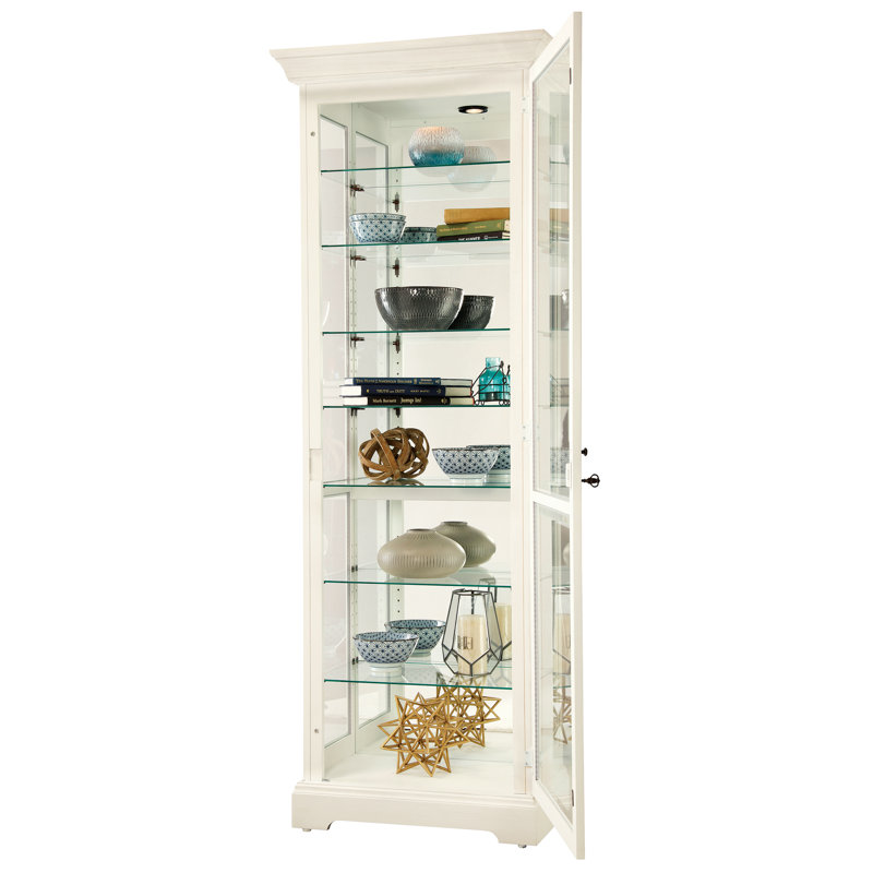 Chesterbrook Lighted Curio Cabinet, Linen