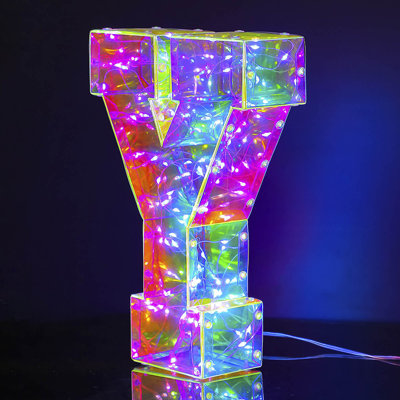 Saint-Valentin 100 perles de lampe à DEL, chiffres d'alphabet lumineux, lumières décoratives, lumières décoratives des fêtes, fête d'anniversaire de mariage