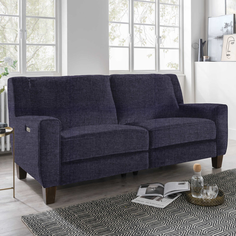 Hazel 3 Seater Reclining Sofa, Rouen Denim