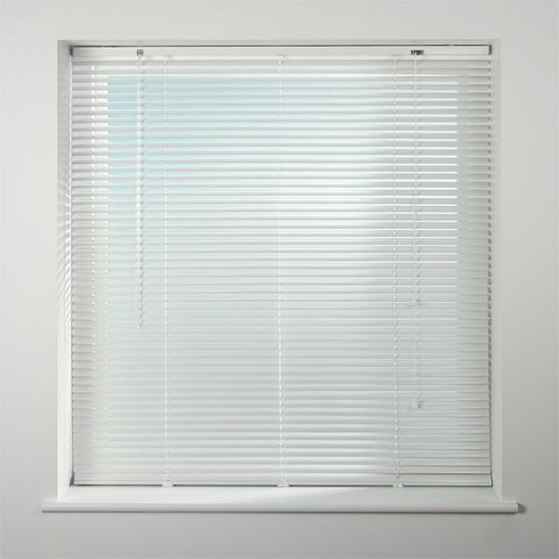 PVC Plain Indoor Venetian Blind, 150 cm L x 150 cm W, Black