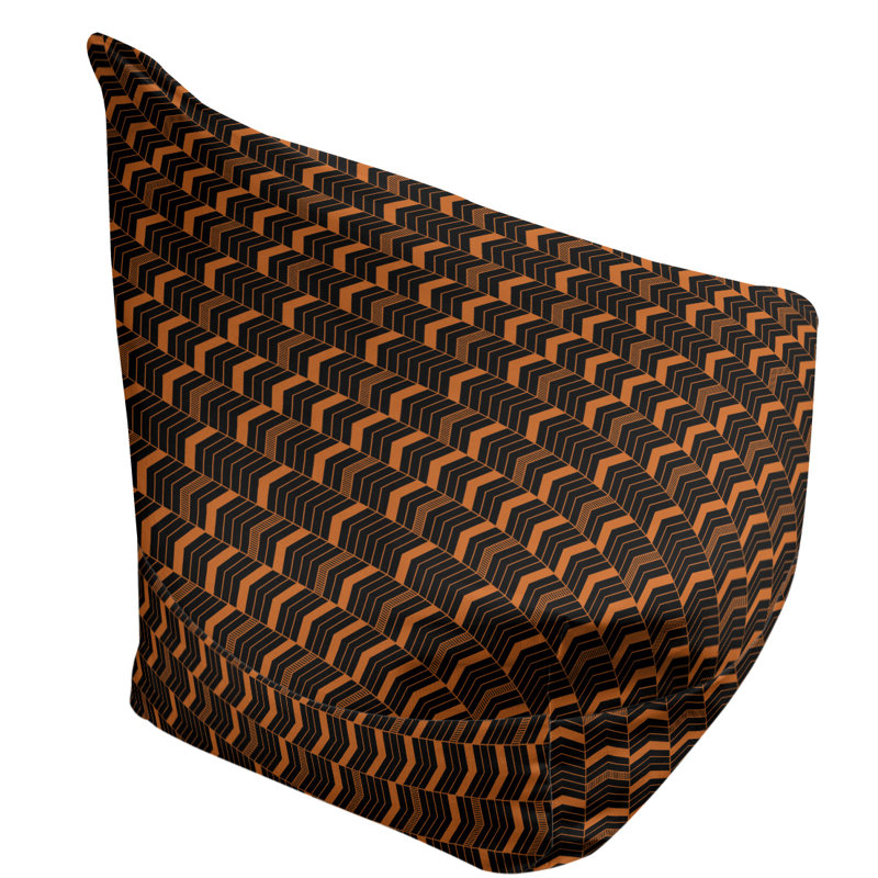 Fauteuil à billes standard &, H 29 po x l 38 po x P 42 po, Noir / Orange