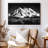 Mount Shasta Monochrome Canvas Print-102860285