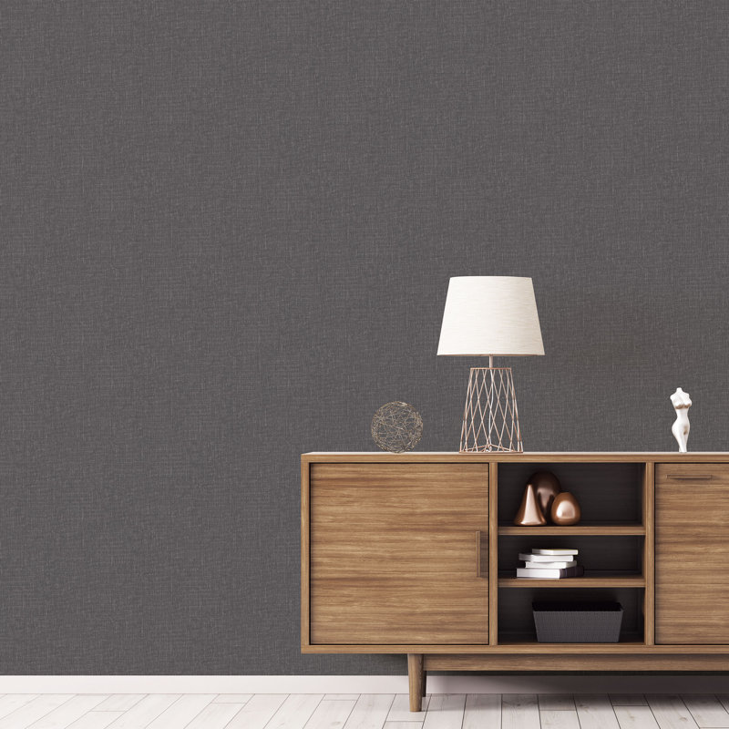10m x 53cm Wallpaper Roll, Black