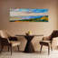 Bord de mer, champs dorés, paysage abstrait contemporain contemporain, art mural-1920136230