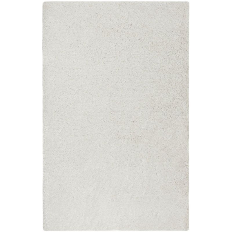 Arshika Shag Hand Tufted Performance Solid Color Rug, Rectangle 4' x 6'