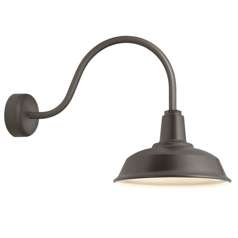 Luminaire de grange 1 lumière Chisholm, Bronze texturé, H 21,25 po x l 16 po x P 22,5 po