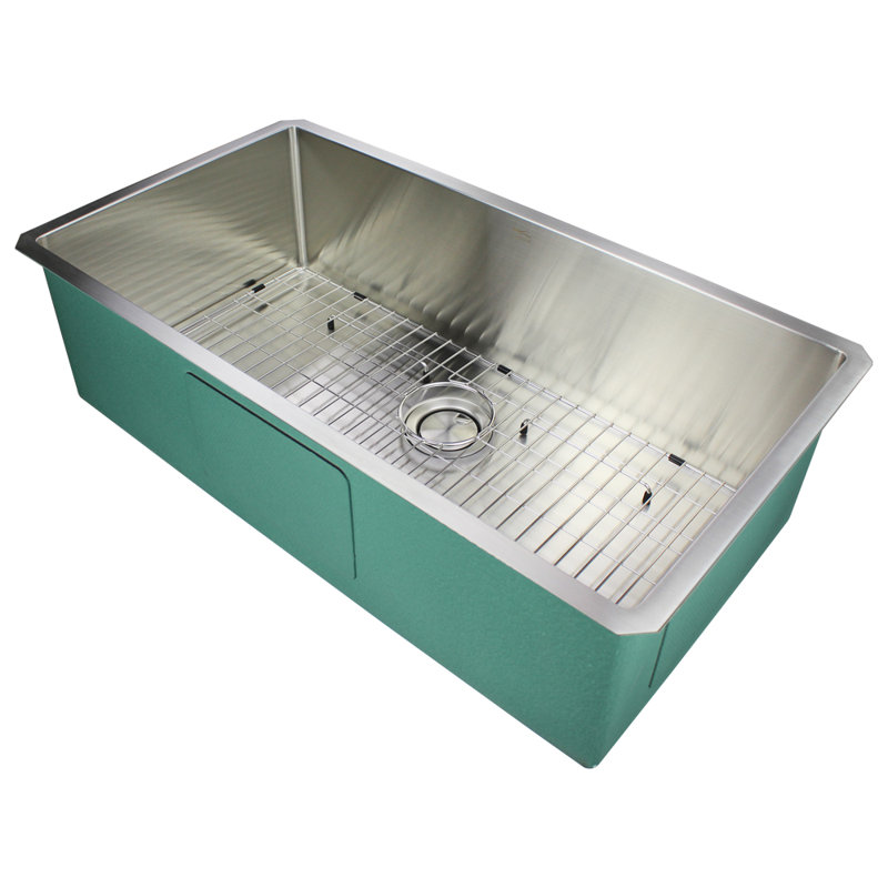 Diamond 35'' L Mounting / Installation Required Single Bowl Stainless Steel Kitchen Sink