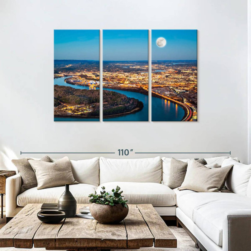 Rorry Moon Over Chattanooga, 48" H x 74" W