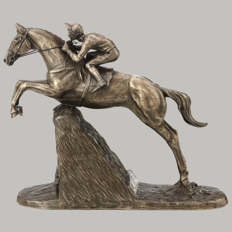 Steeple Chaser Bronze Horse Aeroome Statue