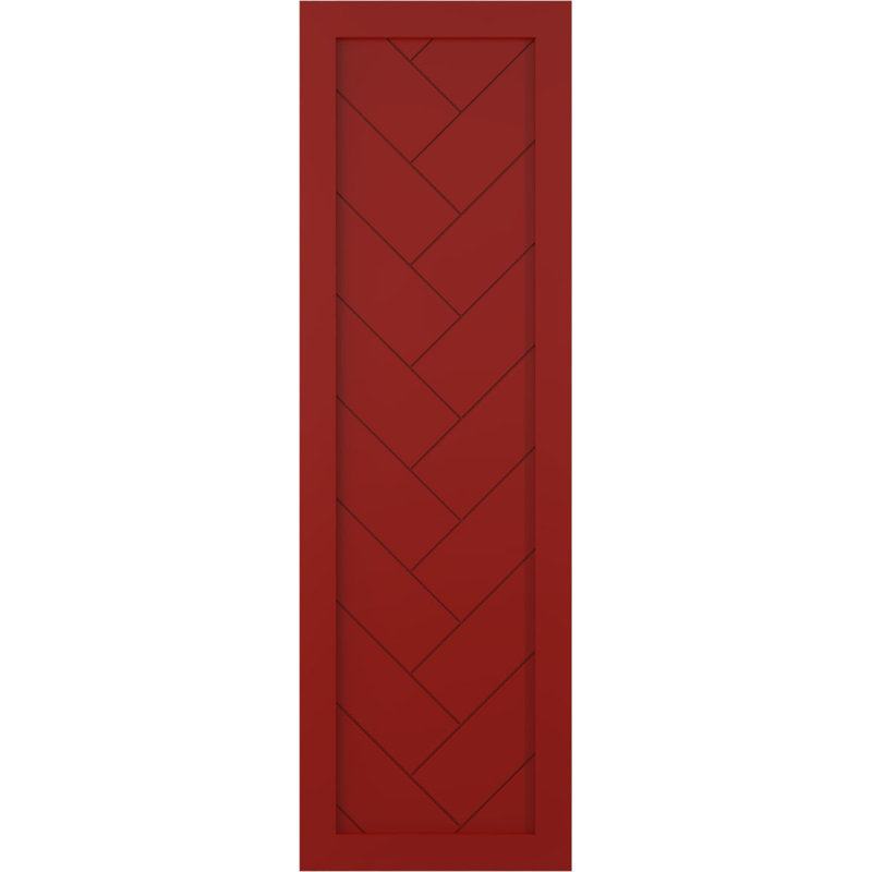 Volets à fixation fixe en PVC True Fit, 12", Rouge feu, 74"