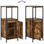 Bathroom Furniture Set With Shelf 3 Pcs Smoked Oak