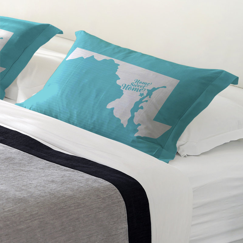 Polyester Sham Set, Microfiber, King, Teal
