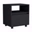 Table de chevet, table de bout, roulettes de table d'appoint, tiroir simple - noir-61197494