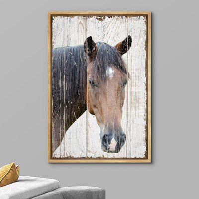 Portrait d'un cheval qui court sur une toile