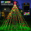 16 lumières cascade de Noël RVB intelligentes avec étoile-726258145