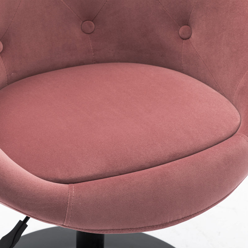 Velvet Swivel Barrel Chair, Pink