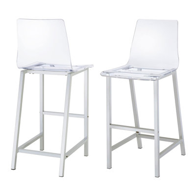 Selmir Stool in Chrome and Clear