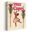 Joyeux Capri, danse classique, rétro, palmier rétro, art mural tropical-129092033