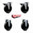 5 Inch Phenolic Wheel Swivel Top Plate Caster Set with 2 Posi Brakes 2 Rigid SCC