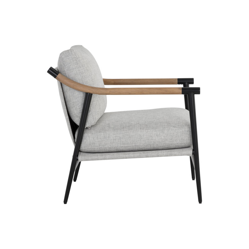 Vineeta Lounge Chair, Dark Gray Polyester
