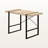 Fella Natural Finish Computer Desk with X-Support Black Metal Leg, 29.81" H X 48.74" W X 23.47" D