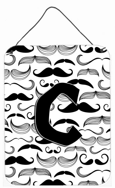 Lettre «Moustache Initiale» par Denny Knight, reproduction sur métal, C