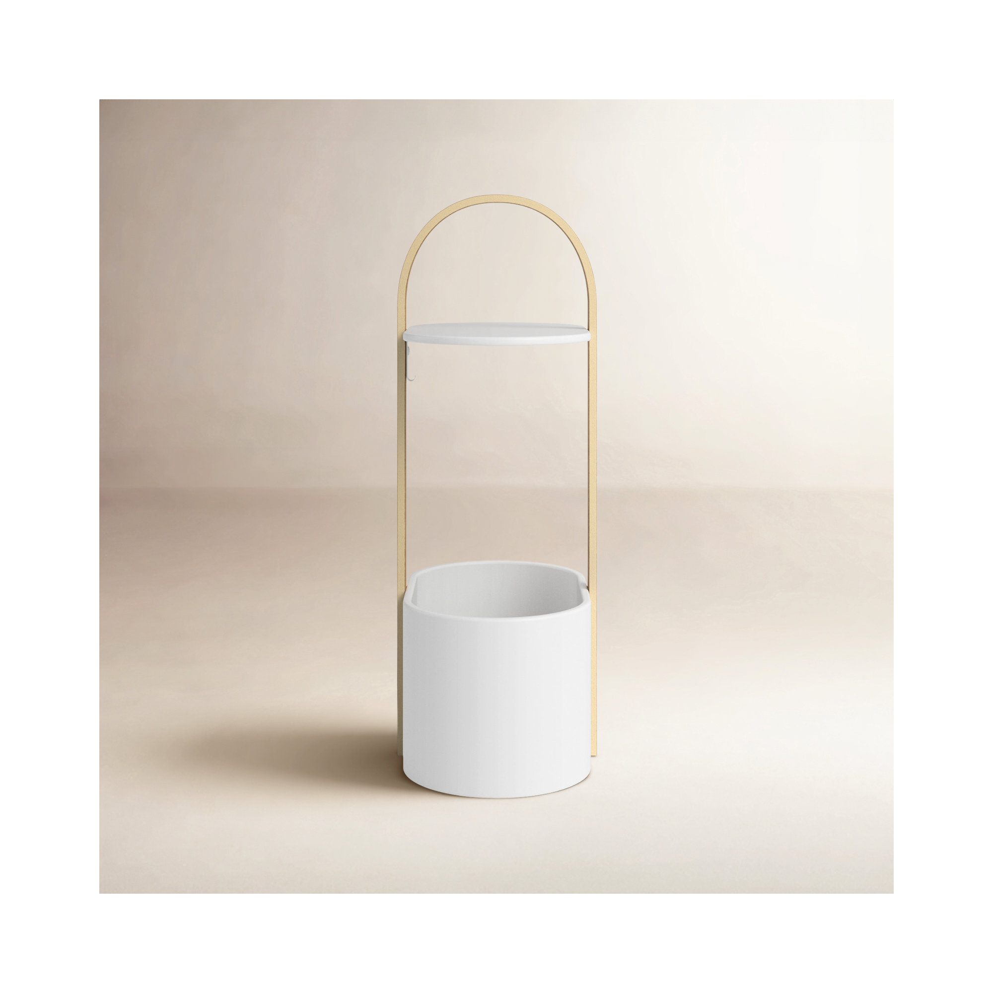 Akyah End Table, White