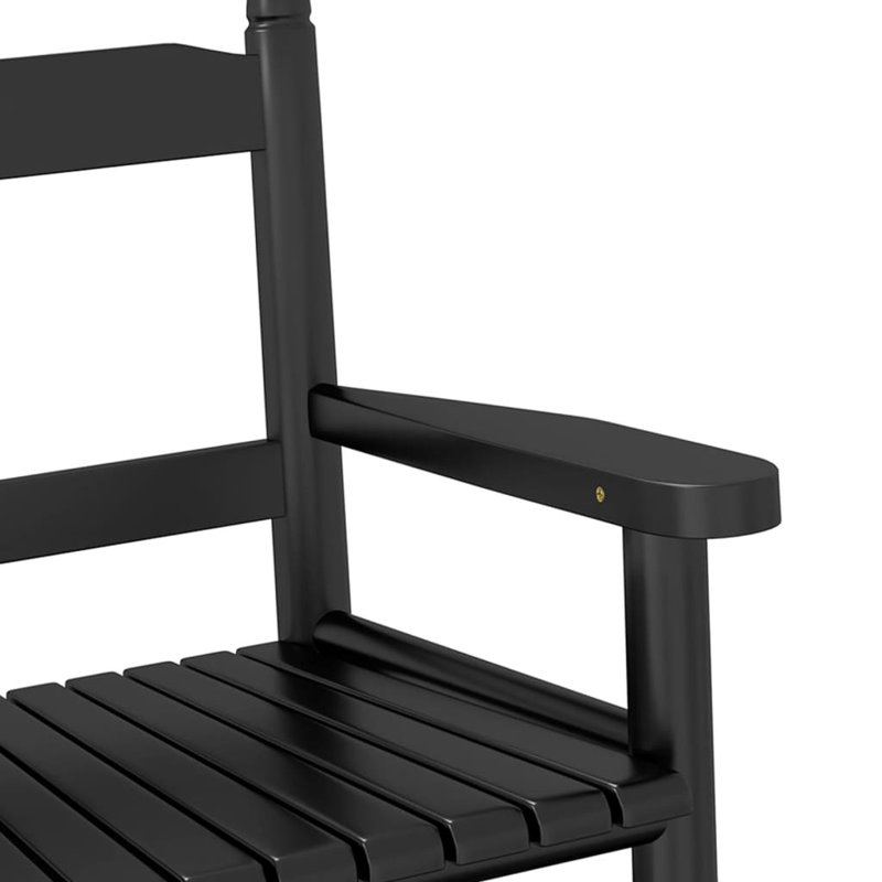 Achaia Solid Wood Rocking Chair, Black