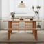 Log-style rectangular solid wood dining table-712472874
