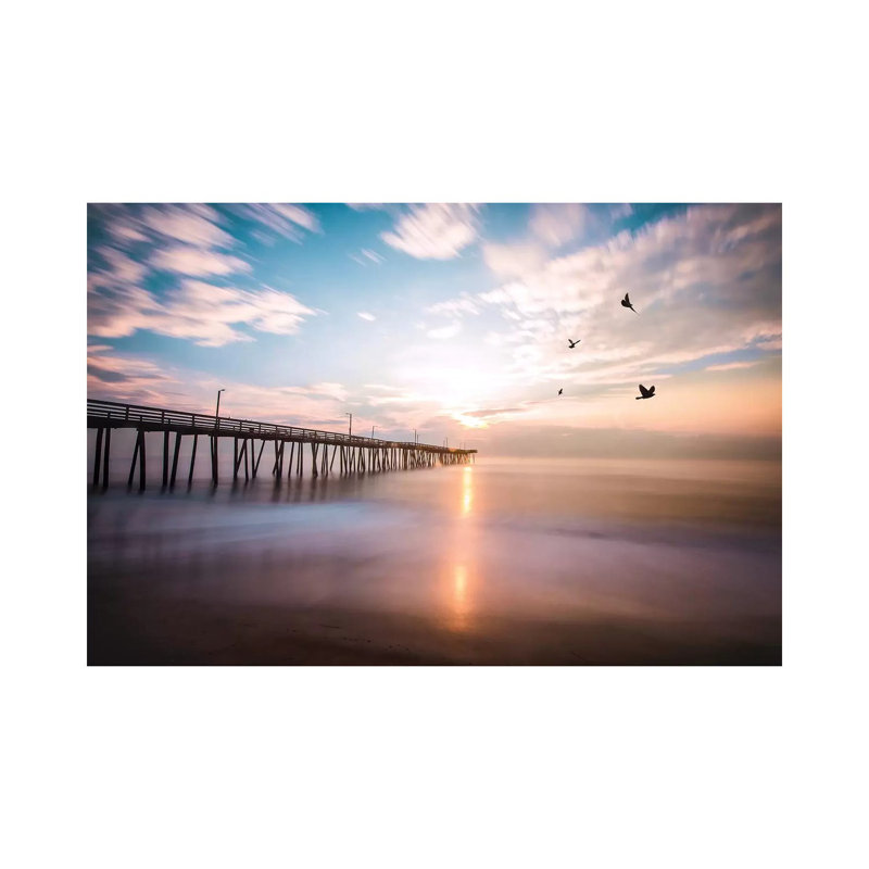 Virginia Beach Sunrise by Lucas Moore - Wrapped Canvas Print, 20.32 cm H x 30.48 cm W