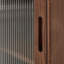 Armoire d'appoint Mid-Century moderne en chêne massif 47 "avec 2 tiroirs, porte cannelée-2032617427-2032617437
