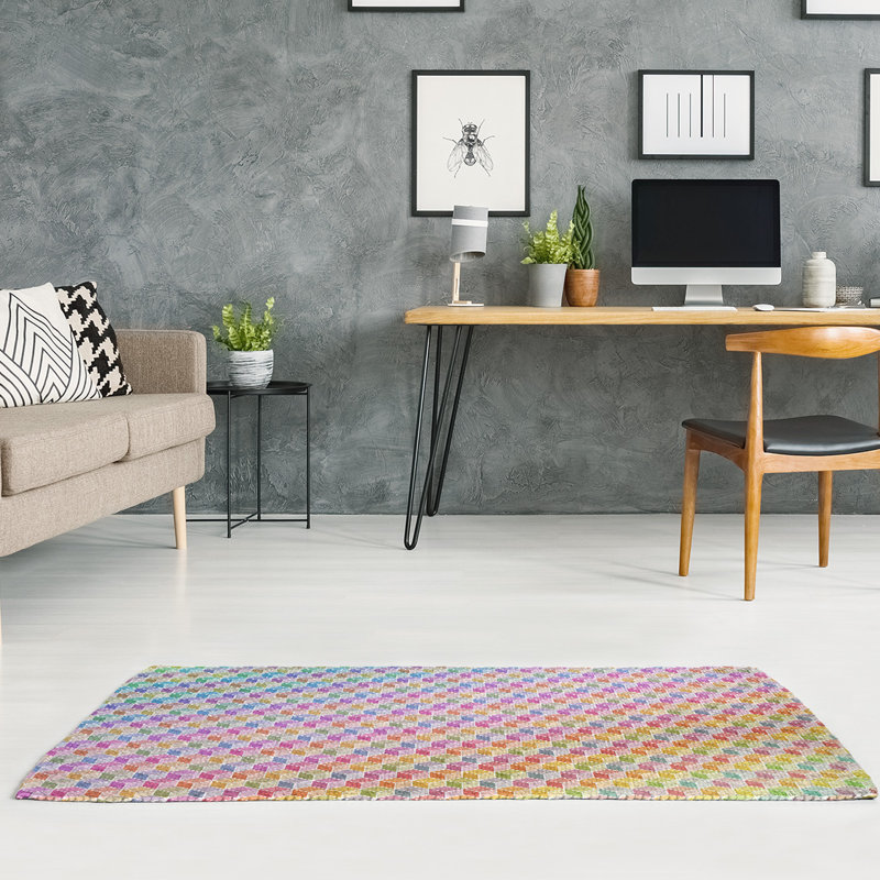 Chenille Geometric Indoor Rug, Rectangle 5' x 7'