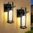 2 Pack  11”h 1-light Matte Black Outdoor Wall Lights, Outdoor Wall Sconce With Clear Glass(bulb Not Include)-1697465615