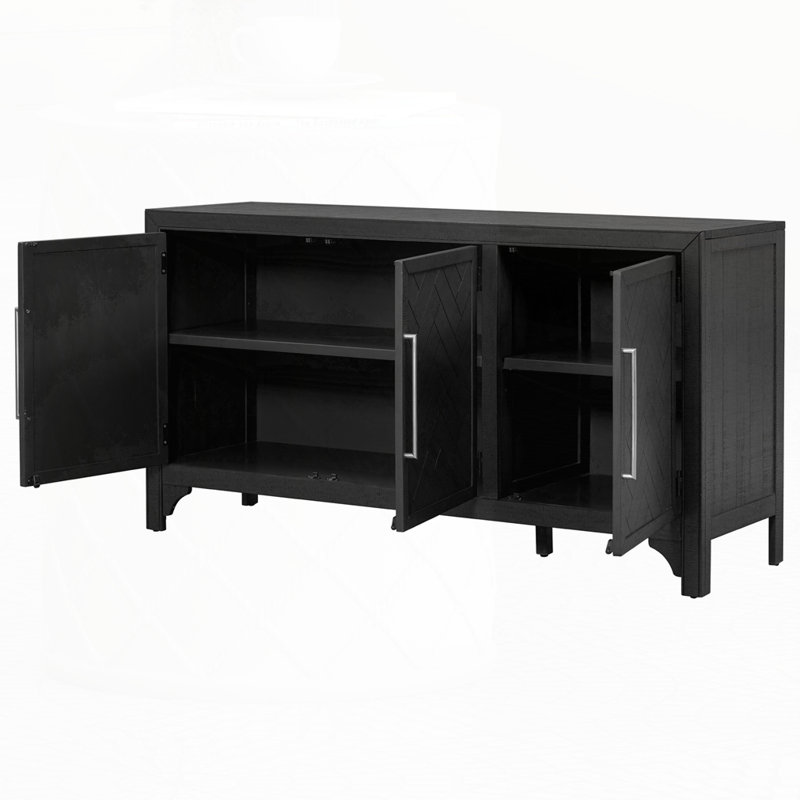 Storage Cabinet Sideboard, Black