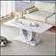 Table basse rectangulaire moderne en MDF à motif de marbre gris minimaliste pour une maison tranquille et confortable