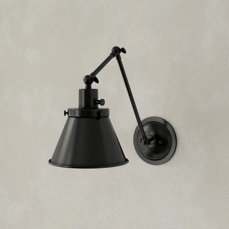 Lampe murale avec bras pivotant 1 lumière Oakpark, Noir