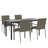 Dassiah 4 - Person Wicker Patio Dining Set with Rectangular Table , Cushions Included-668622329-654498025-654498026