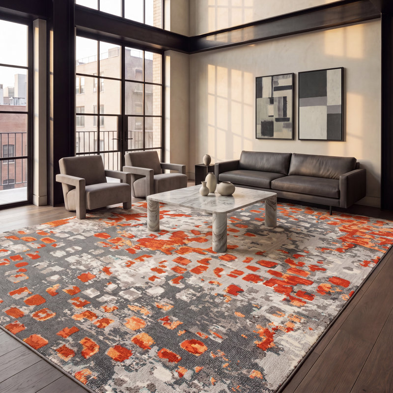 Tapis performance abstrait Poche, Rectangle 10 pi x 14 pi