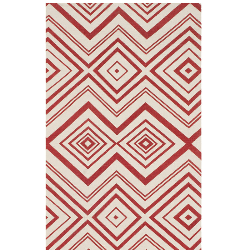 Sonny Cedar Brook Hand Loomed Cotton Geometric Rug, Rectangle 6' x 9'