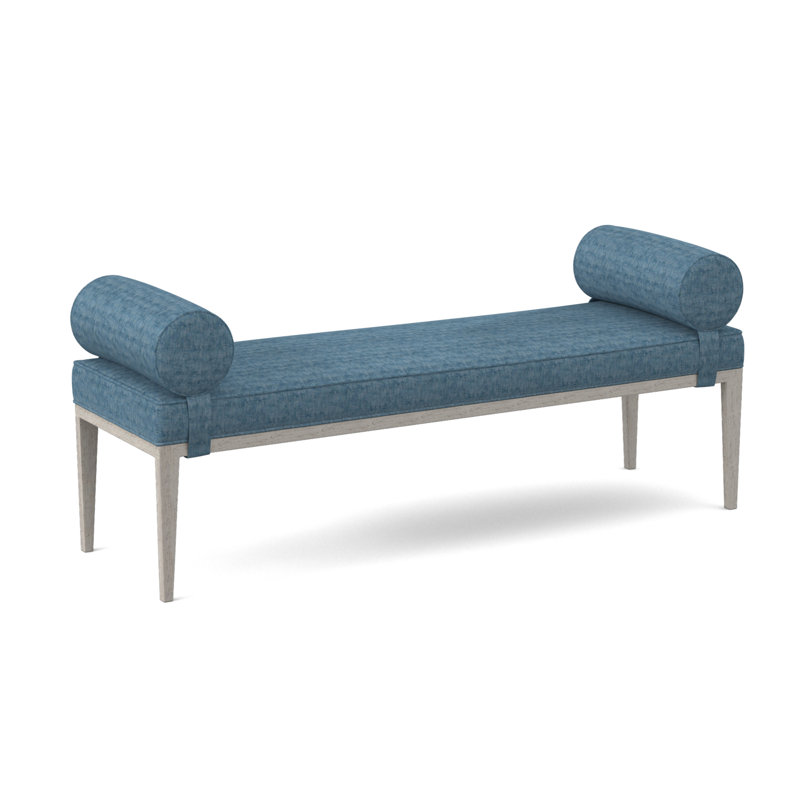 Brooklyn Upholstered Bench, Bisque, Edworth Ocean Viscose