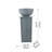 44.5" Polyresin Gray Zen Bowl Water Fountain