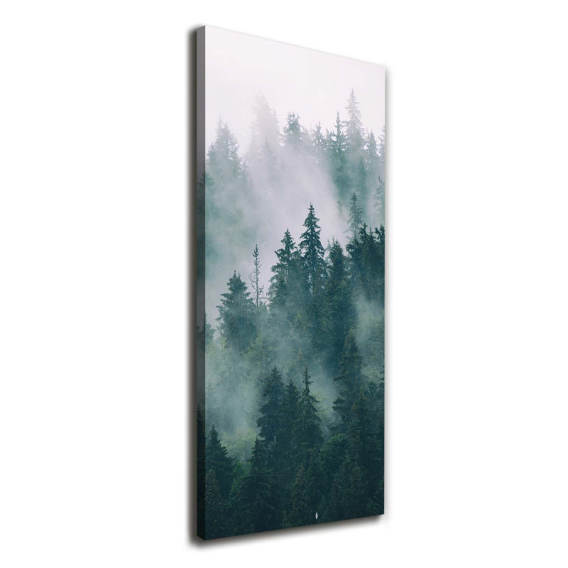 Fog Over The Forest - Wrapped Canvas Print