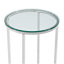 Leverette Glass Top Cross Legs End Table-35615126