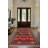 Minna Collection Digital Print Cotton-Polyester Red Floral Rug-2034592973